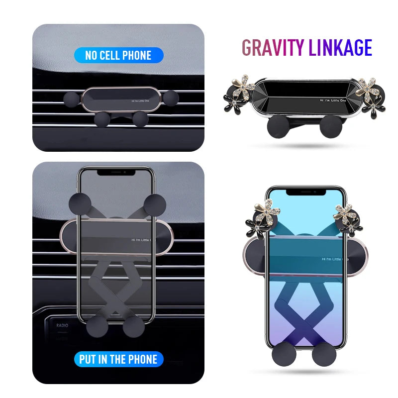 Cartoon Gravity Car Phone Holder – Air Vent Mount