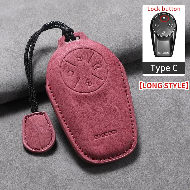 Leather Key Case for Chery EXEED – Stylish Car Fob Cover
