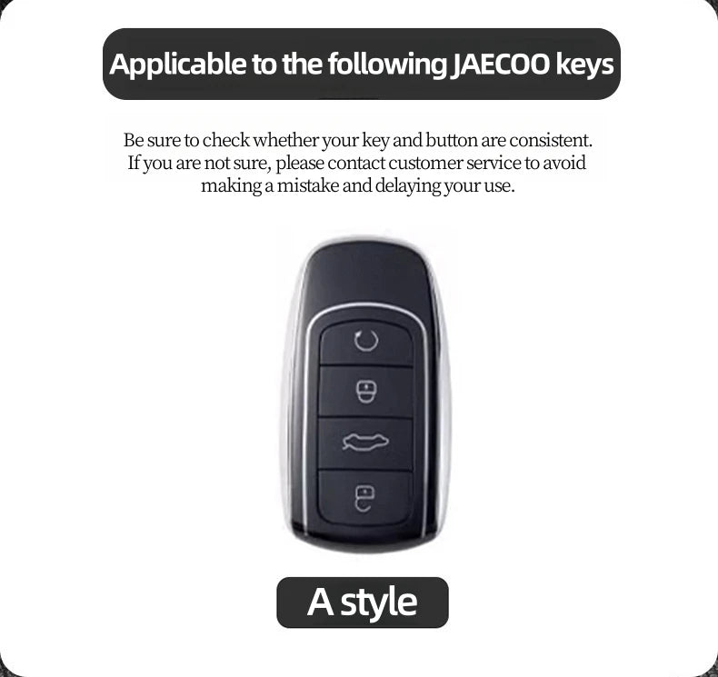 Galvanized Alloy Key Case for Omoda JAECOO J6, J7, J8, Phev 2023-2025
