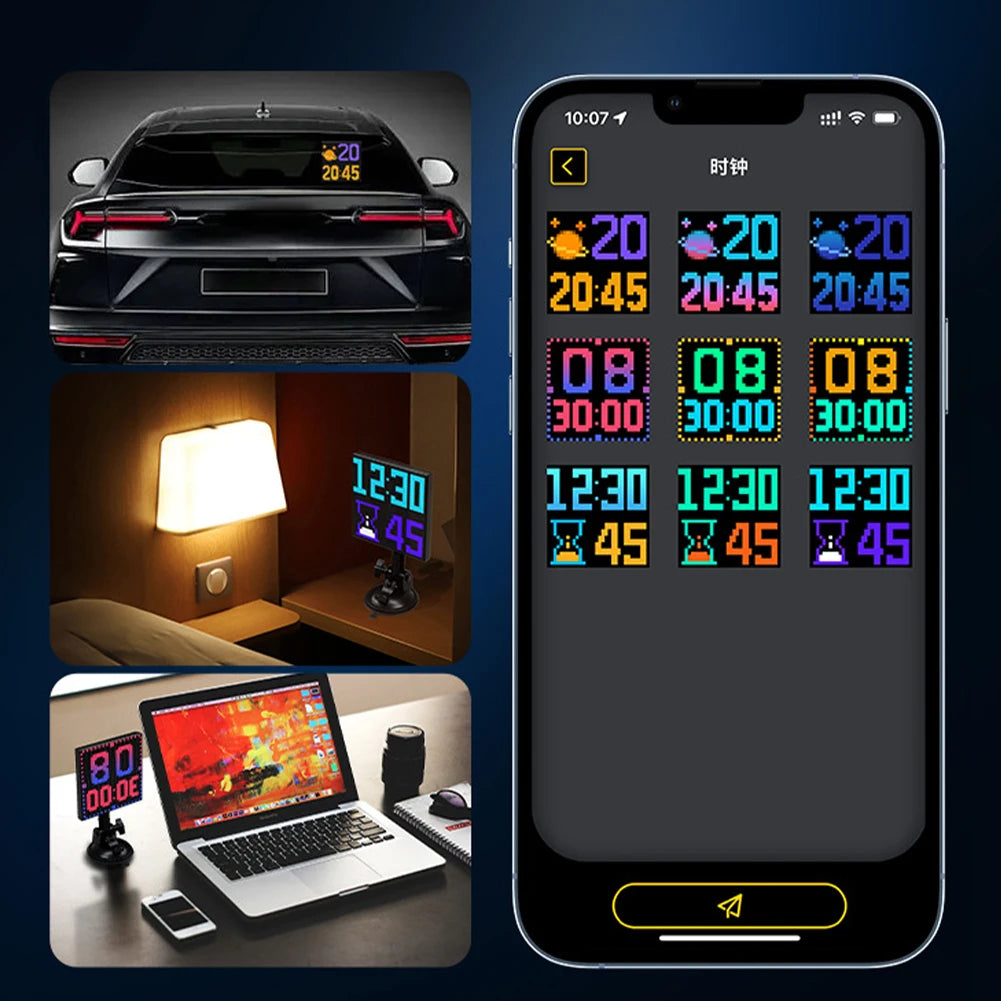 Smart LED Car Sign – App Controlled Pixel Display (32x32)