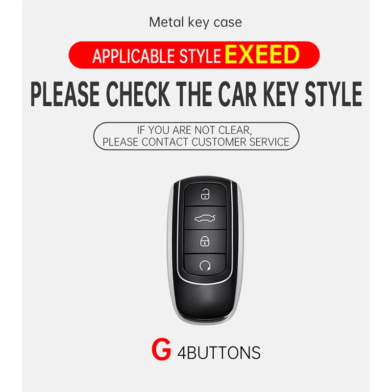 Zinc Alloy Key Case for Chery EXEED RX (2023+)