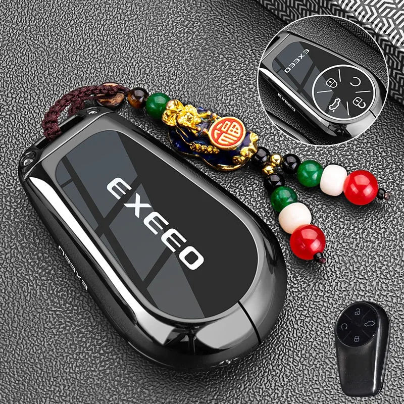Zinc Alloy Key Case for Chery EXEED RX TXL VX – Includes Keychain Holder