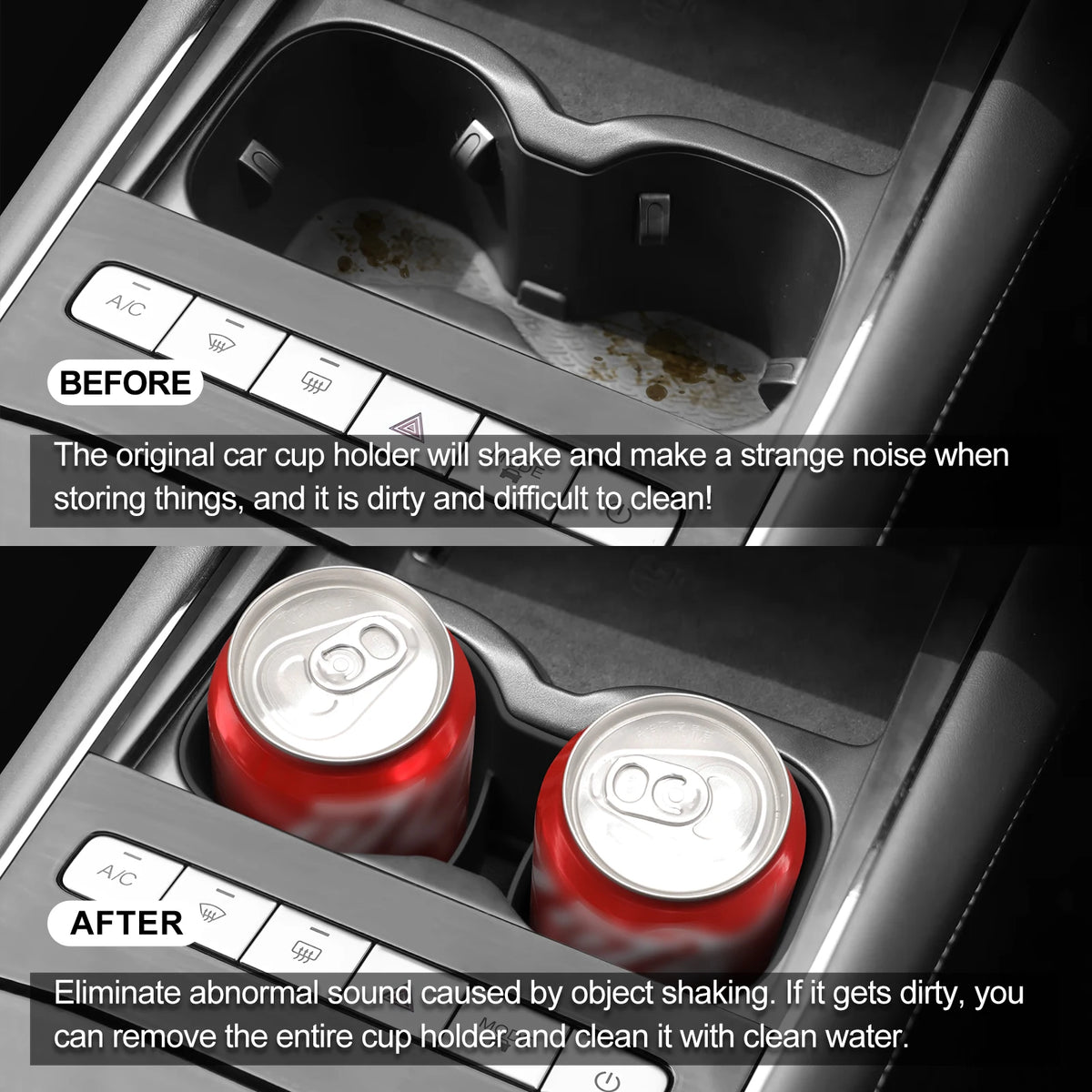 Silicone Cup Holder Insert for Chery OMODA C5 EV (2024–2025)