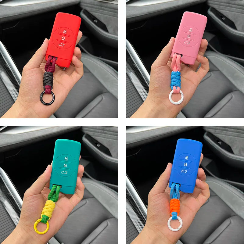 Silicone Key Cover for Chery Tiggo, Arrizo, EQ7, Exeed – Soft Rubber Case + Keychain