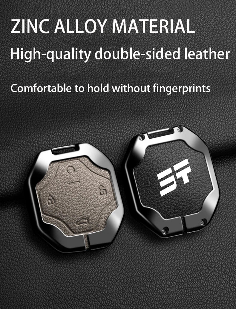 Zinc Alloy Goatskin Key Case for Jetour T2 / Traveller (2023–2024)