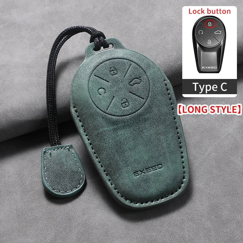 Leather Key Case for Chery EXEED – Stylish Car Fob Cover