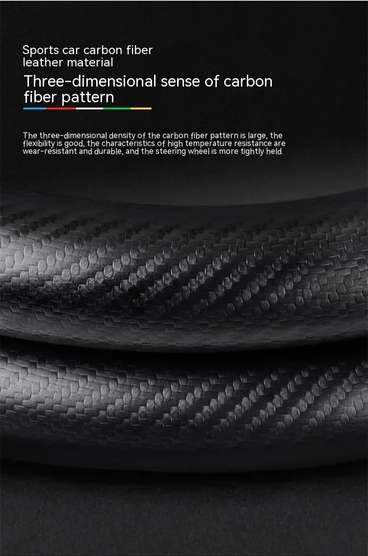 Suede Carbon Fiber Steering Wheel Cover for Chery Jetour T2 2023–2024