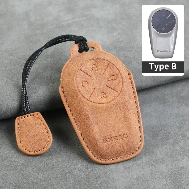 Leather Key Case for Chery EXEED – Stylish Car Fob Cover