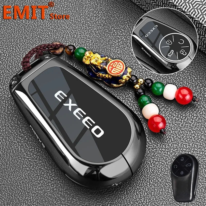 Zinc Alloy Key Case for Chery EXEED RX TXL VX – Includes Keychain Holder