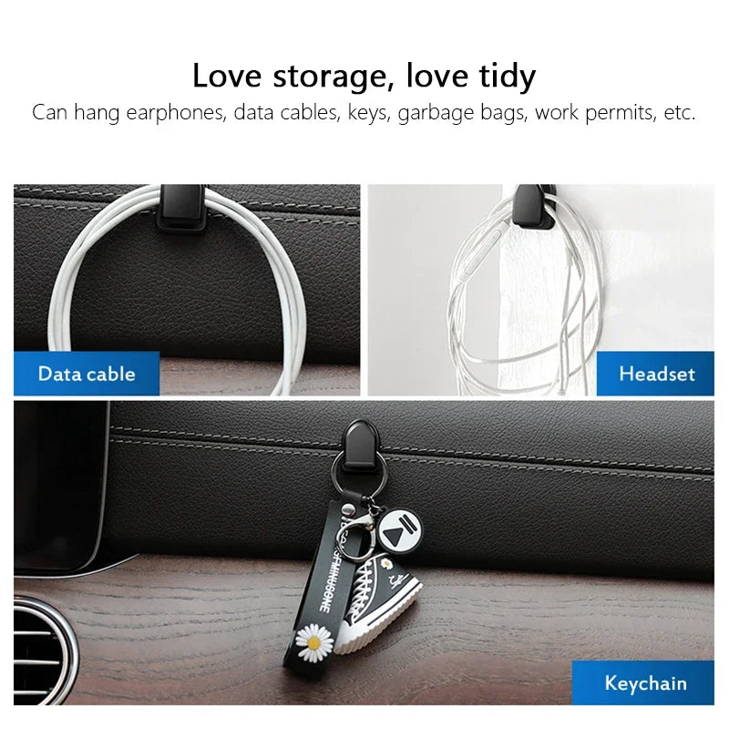 Hidden Car Seat Hooks – Cute & Multifunctional Auto Organizer