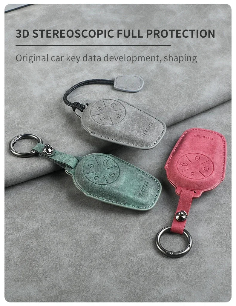 Leather Key Case for Chery EXEED – Stylish Car Fob Cover