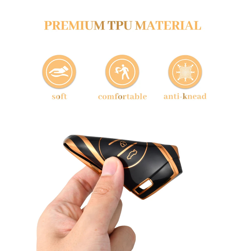 TPU Car Key Cover for Chery Tiggo, Arrizo & Exeed – Key Ring Holder Included