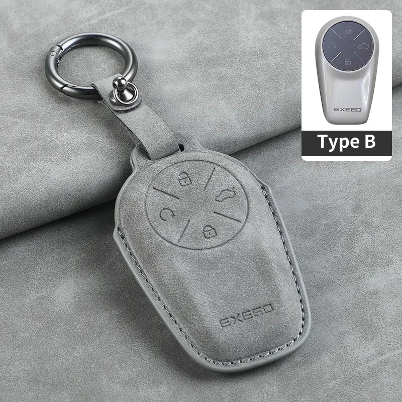 Leather Key Case for Chery EXEED – Stylish Car Fob Cover