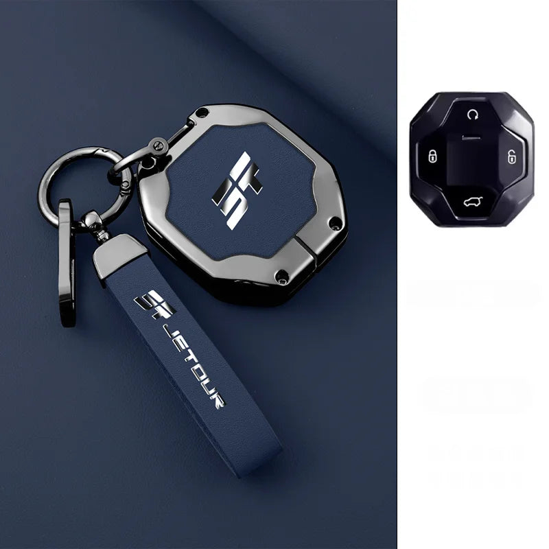 Zinc Alloy Leather Keychain for Chery Jetour T2 / Traveller