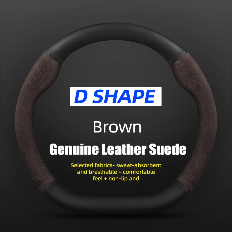 38cm Suede Steering Wheel Cover for Chery Jaecoo J7/J8