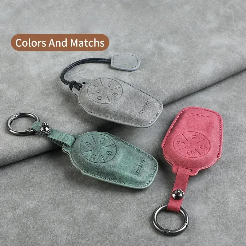 Leather Key Case for Chery EXEED – Stylish Car Fob Cover