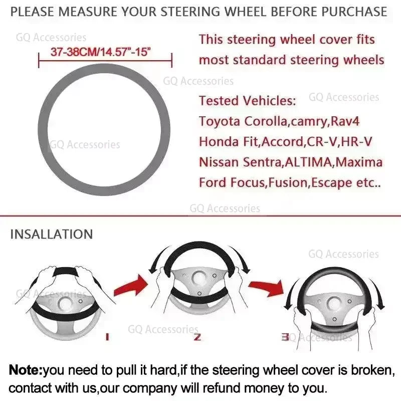 Suede Carbon Fiber Steering Wheel Cover for Chery Jetour T2 2023–2024