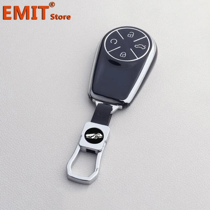 TPU & Zinc Alloy Key Case with Keychain for Chery Exeed VX RX LX TXL PHEV