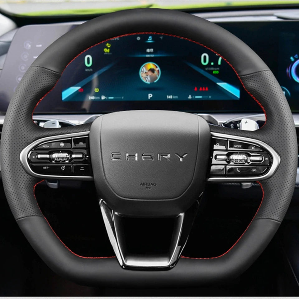 Custom Braid Microfiber Steering Wheel Cover for Chery Omoda C5 FX (2022–2024)