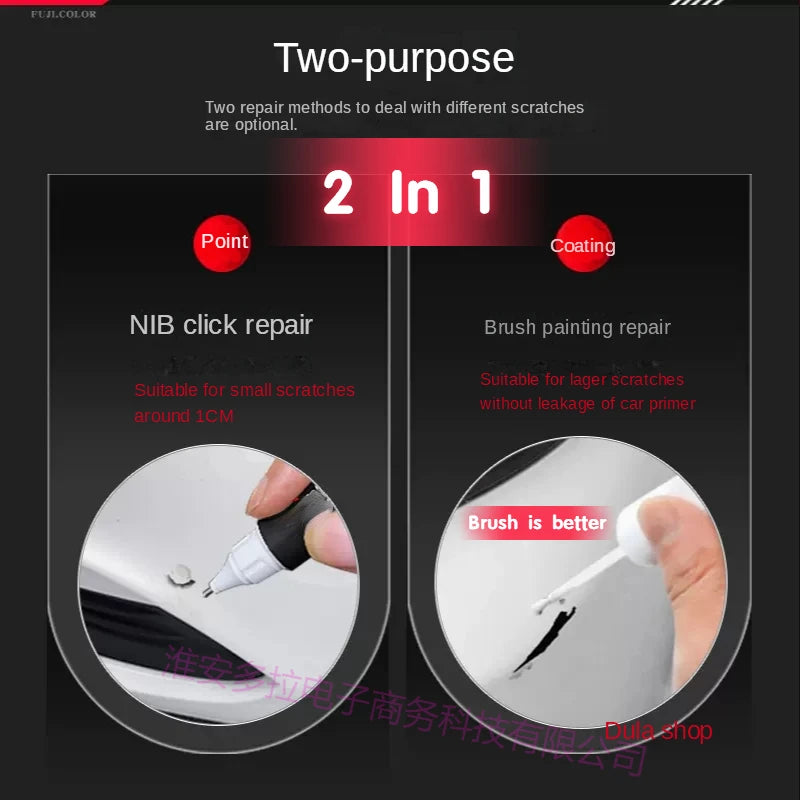 Touch-Up Paint Pen for BYD Dolphin / ATTO 2 – White & Grey (12ml)