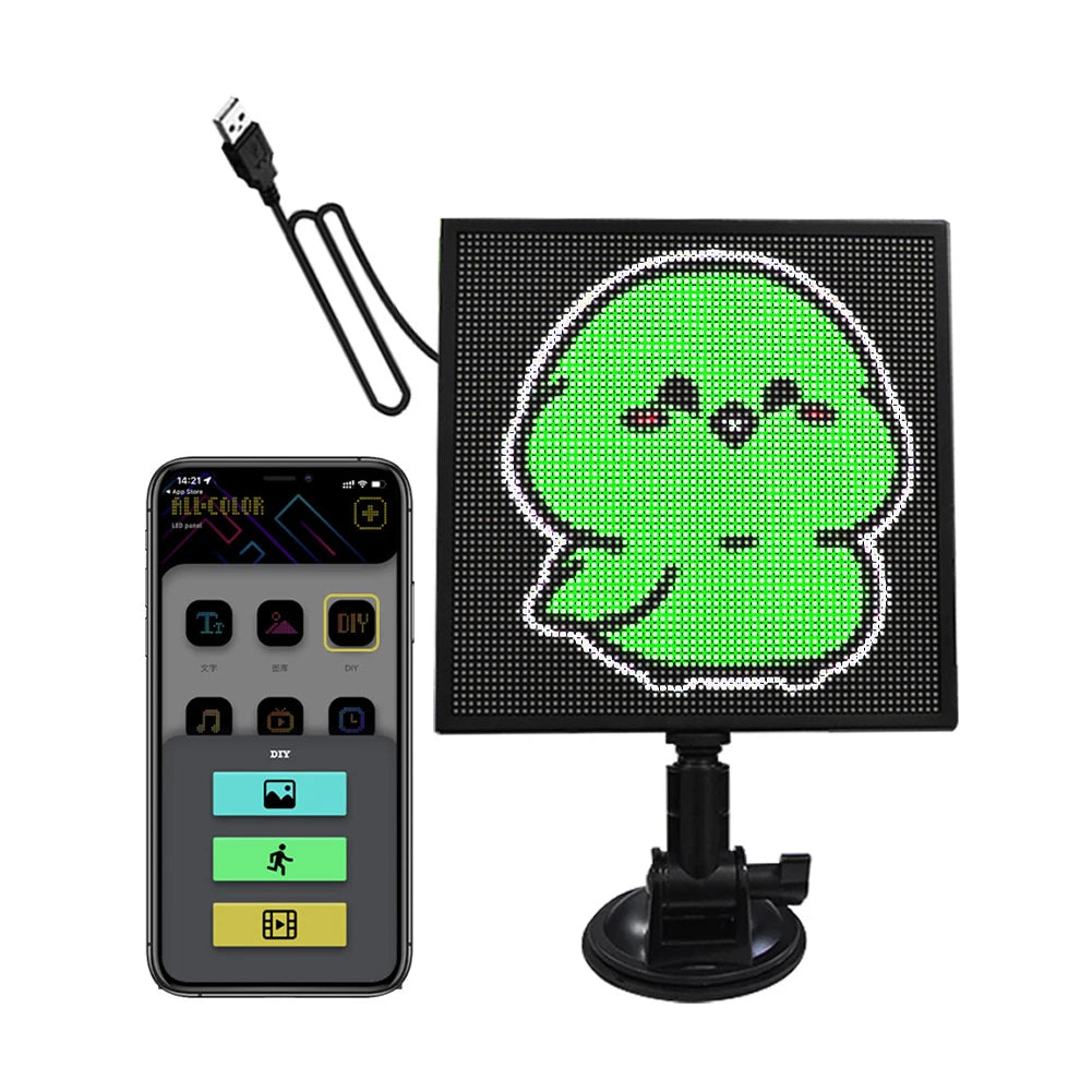 Smart LED Car Sign – App Controlled Pixel Display (32x32)
