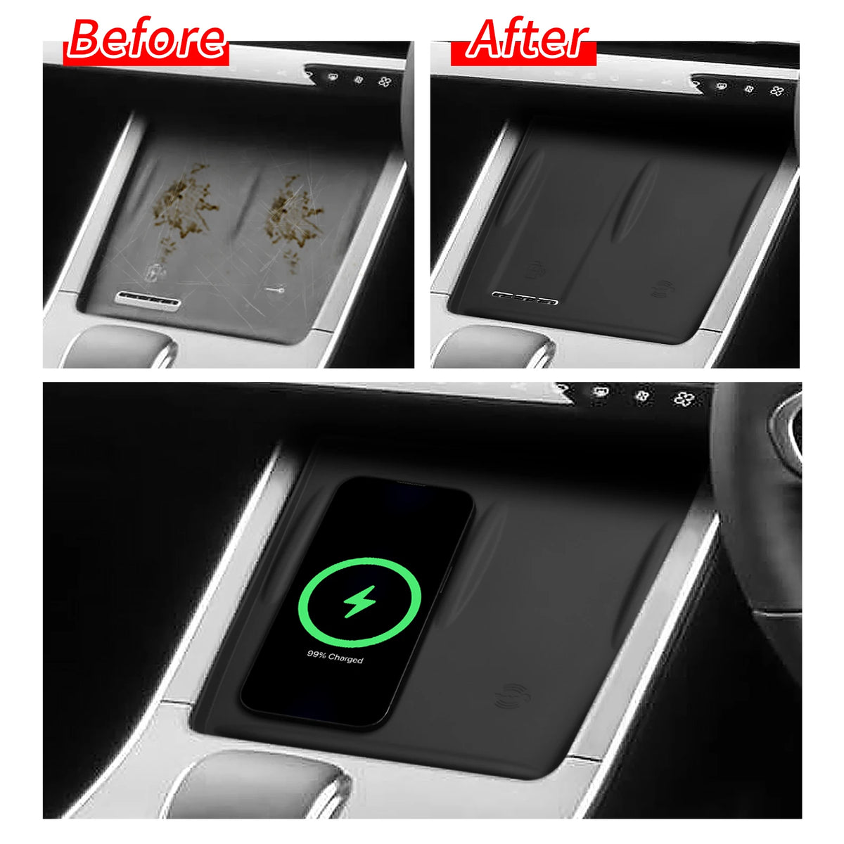 Anti-Slip Silicone Charger Pad for Chery OMODA 5 C5 Fuel 2022–2025