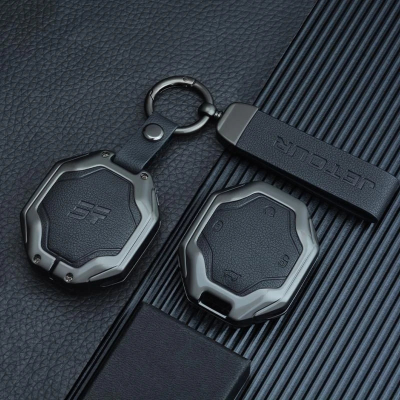 Leather Alloy Keychain for Chery Jetour T2 Traveller