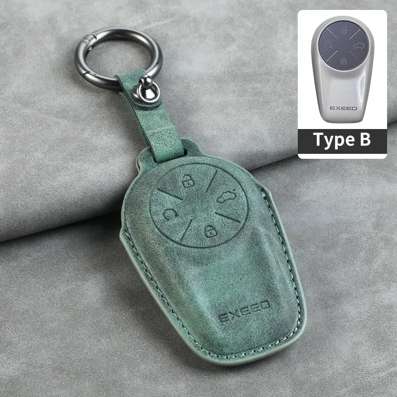 Leather Key Case for Chery EXEED – Stylish Car Fob Cover