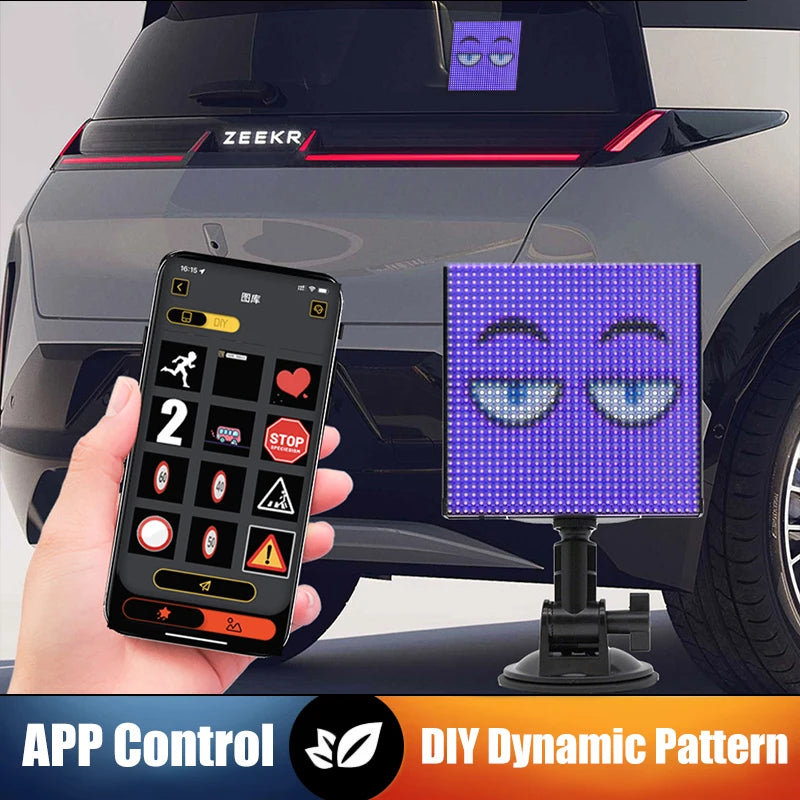 Smart LED Car Sign – App Controlled Pixel Display (32x32)
