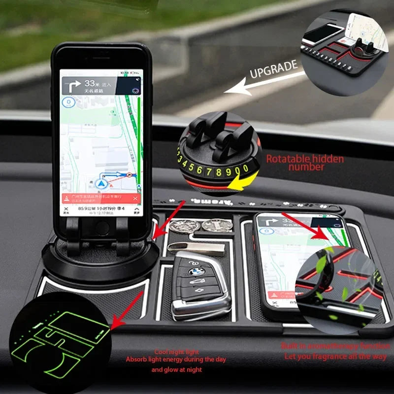 Car Anti-Slip Dashboard Mat & Phone Holder