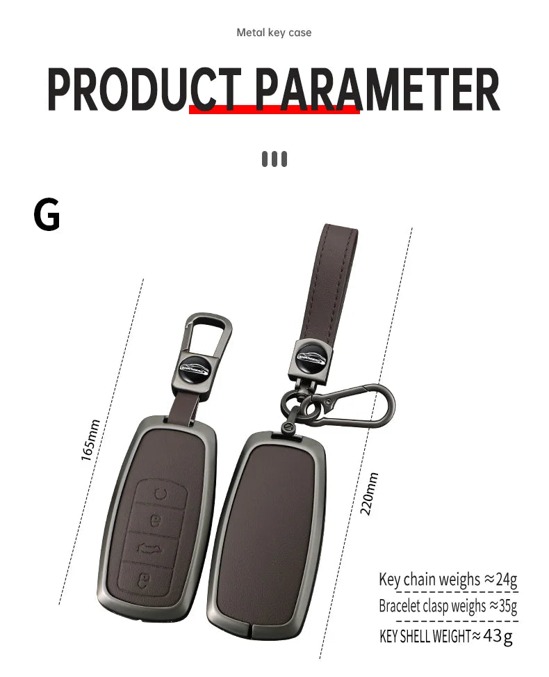 Zinc Alloy Key Case for Chery EXEED RX (2023+)