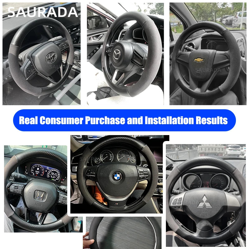 38cm Suede Steering Wheel Cover for Chery Jaecoo J7/J8