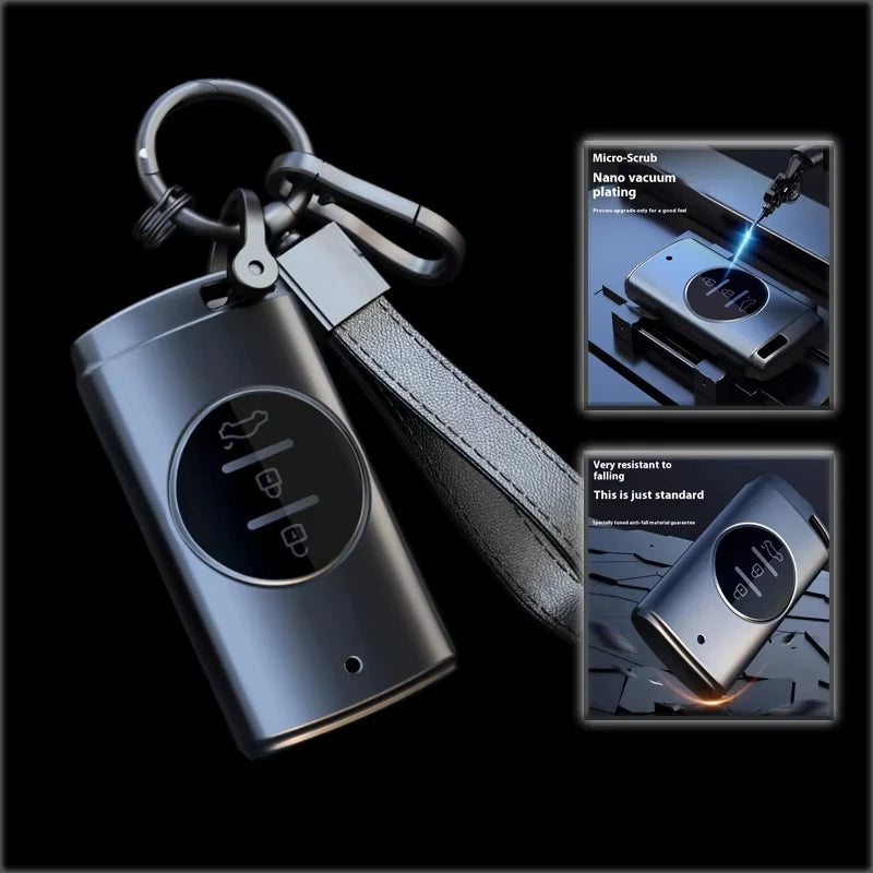 Titanium Gray Smart Key Case Cover – Chery Tiggo 4/5X/7 Pro/8, Exeed TXL/LX