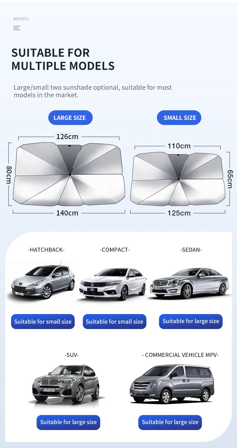 Windshield Sunshade Umbrella – For Chery Omoda 5 (2022–2024)