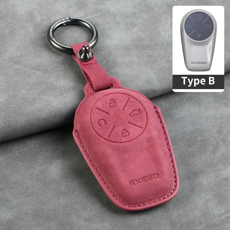 Leather Key Case for Chery EXEED – Stylish Car Fob Cover