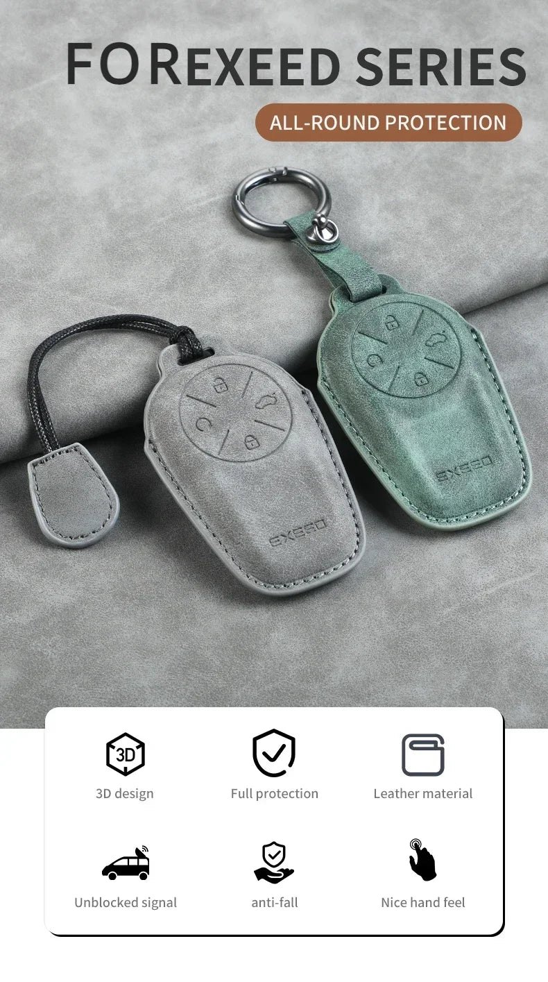 Leather Key Case for Chery EXEED – Stylish Car Fob Cover