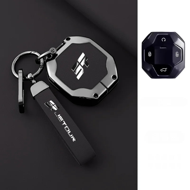 Zinc Alloy Leather Keychain for Chery Jetour T2 / Traveller