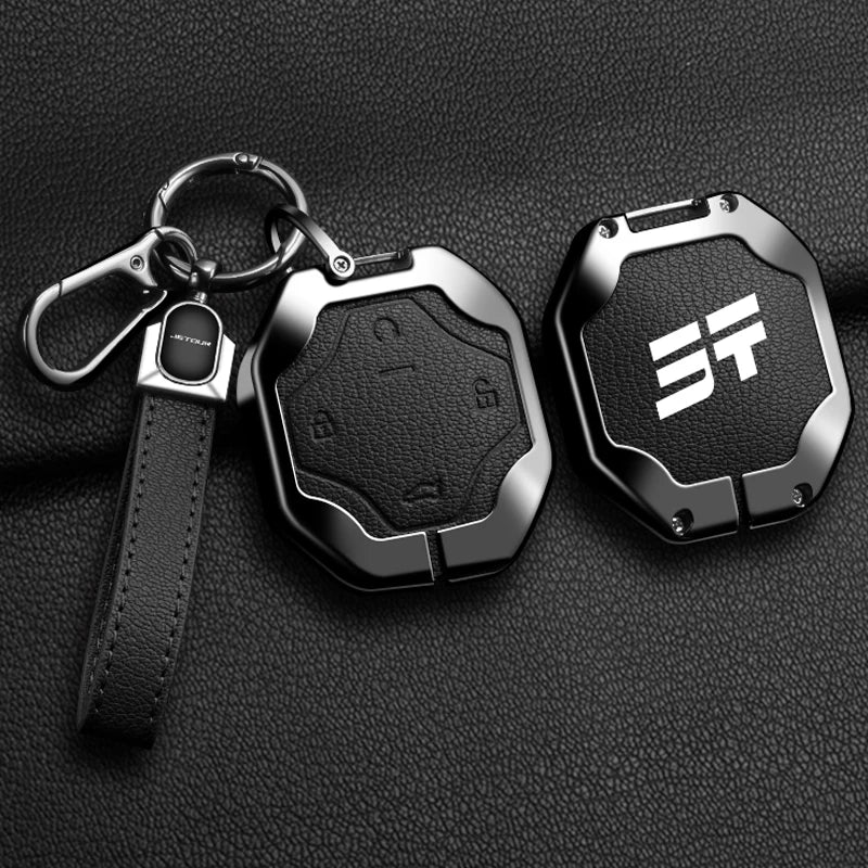 Zinc Alloy Goatskin Key Case for Jetour T2 / Traveller (2023–2024)