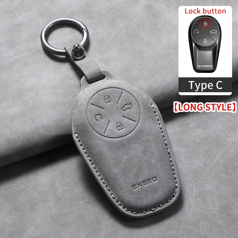Leather Key Case for Chery EXEED – Stylish Car Fob Cover