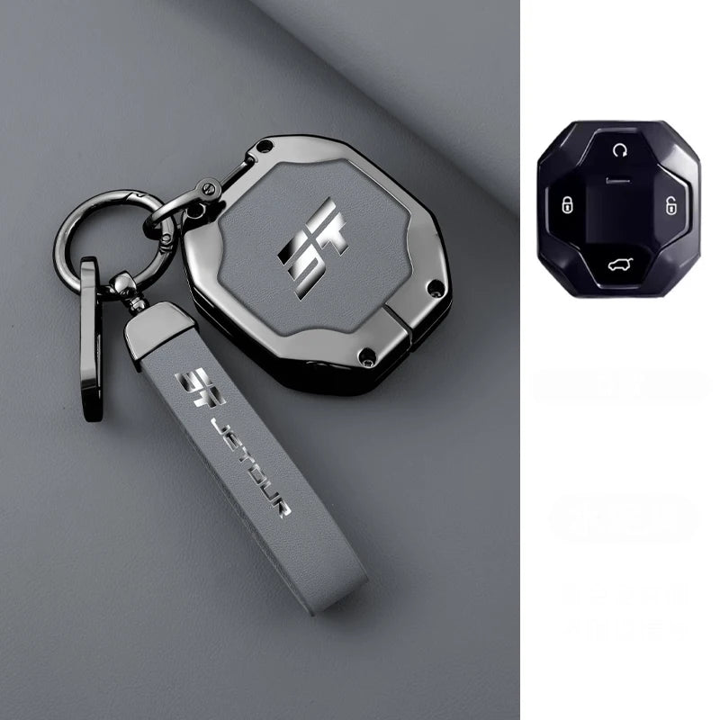 Zinc Alloy Leather Keychain for Chery Jetour T2 / Traveller