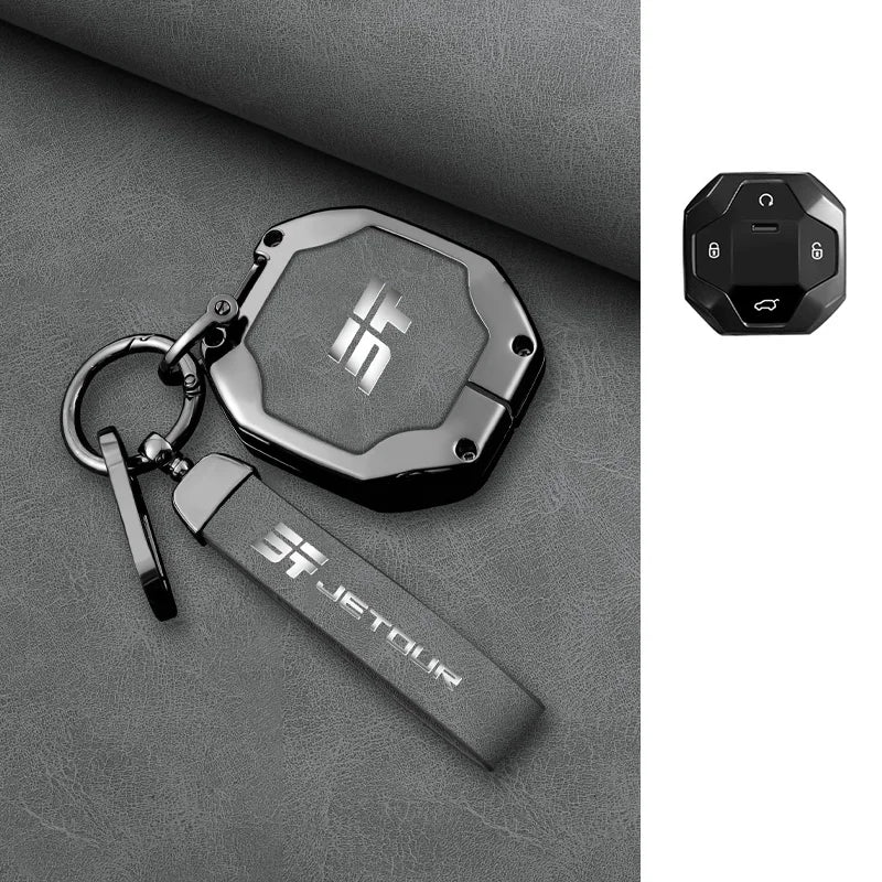 Zinc Alloy Leather Keychain for Chery Jetour T2 / Traveller