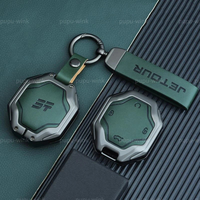 Leather Alloy Keychain for Chery Jetour T2 Traveller