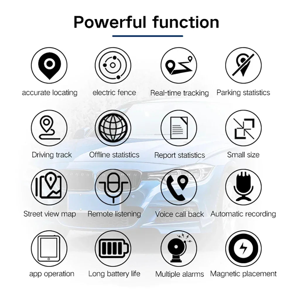 Mini GPS Tracker – GSM Anti-Theft Car Locator with App Control