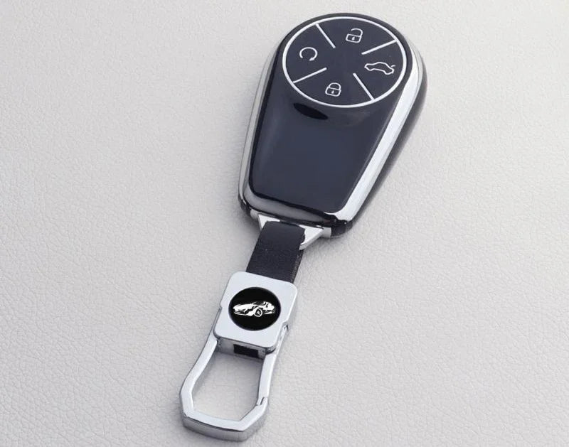 TPU & Zinc Alloy Key Case with Keychain for Chery Exeed VX RX LX TXL PHEV