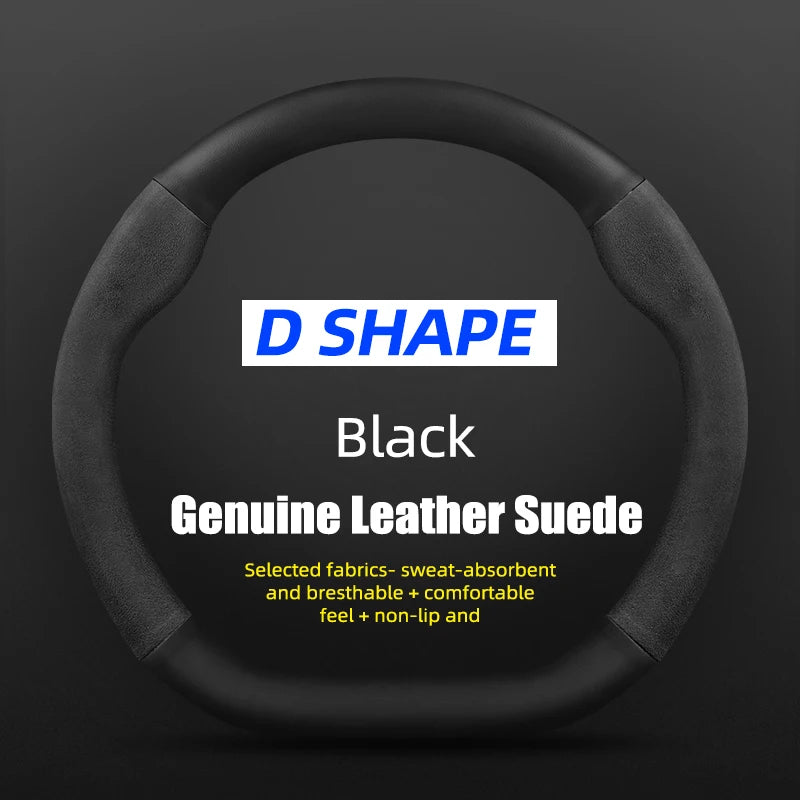 38cm Suede Steering Wheel Cover for Chery Jaecoo J7/J8