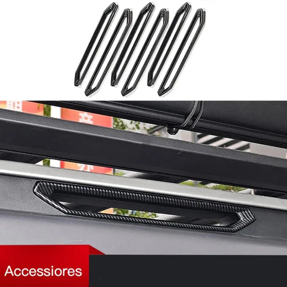 Carbon Fiber Style Roof Luggage Rack Trim for Chery Jetour Traveller T2 2023