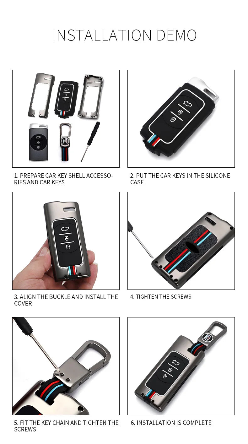 Zinc Alloy Remote Key Case Cover for Chery Tiggo & Arrizo Models