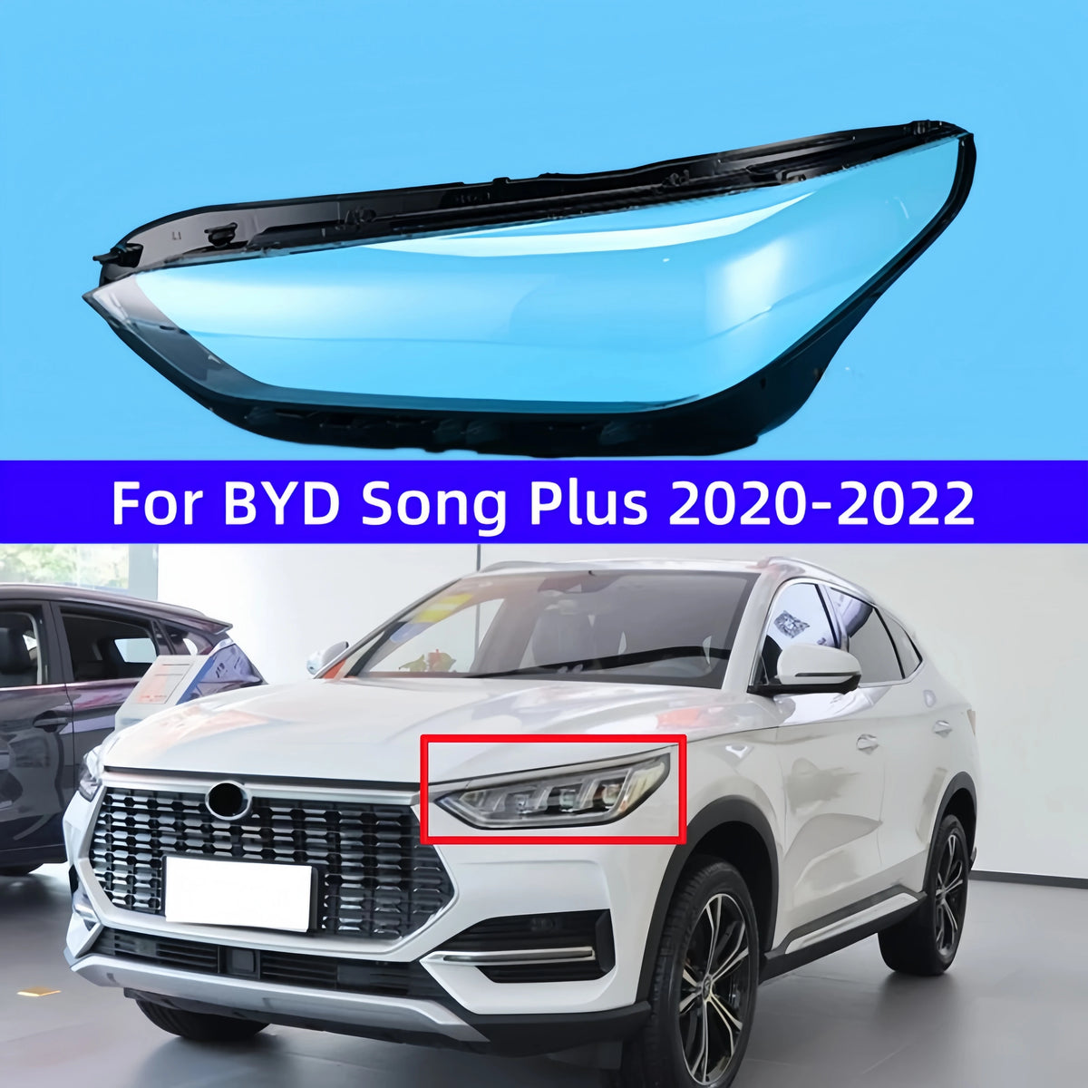 Clear Headlight Cover for BYD Song Plus 2020–2022