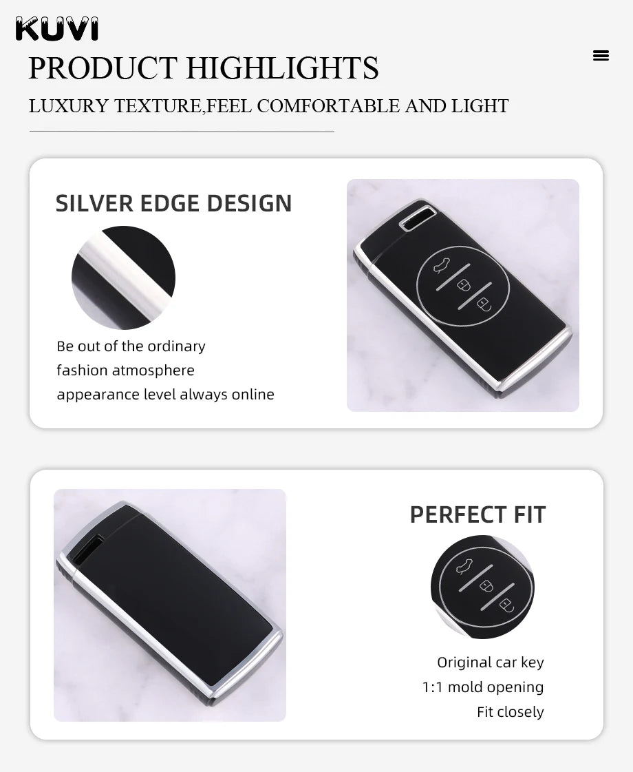 TPU Key Cover for Chery Tiggo & Exeed – Fashion Protective Shell Case