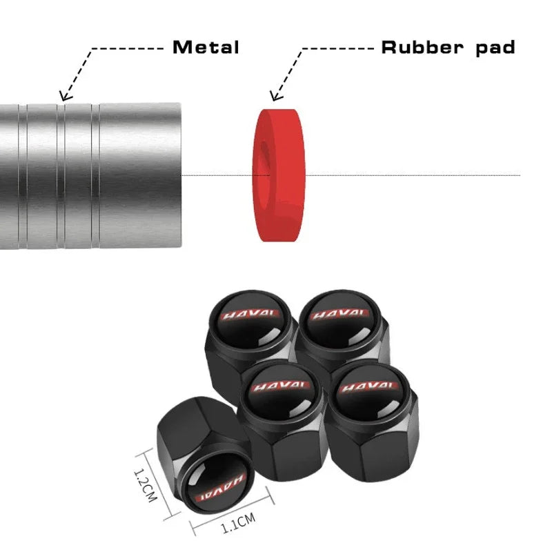 Jaecoo Tire Valve Caps – J7 J8 J5 J6 (4pcs)